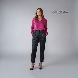 Addition Elle, Satin Black Dress Pants, Size 12